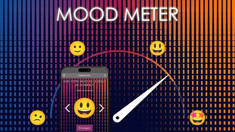 Mood meter : jauge d’humeur de la salle en direct