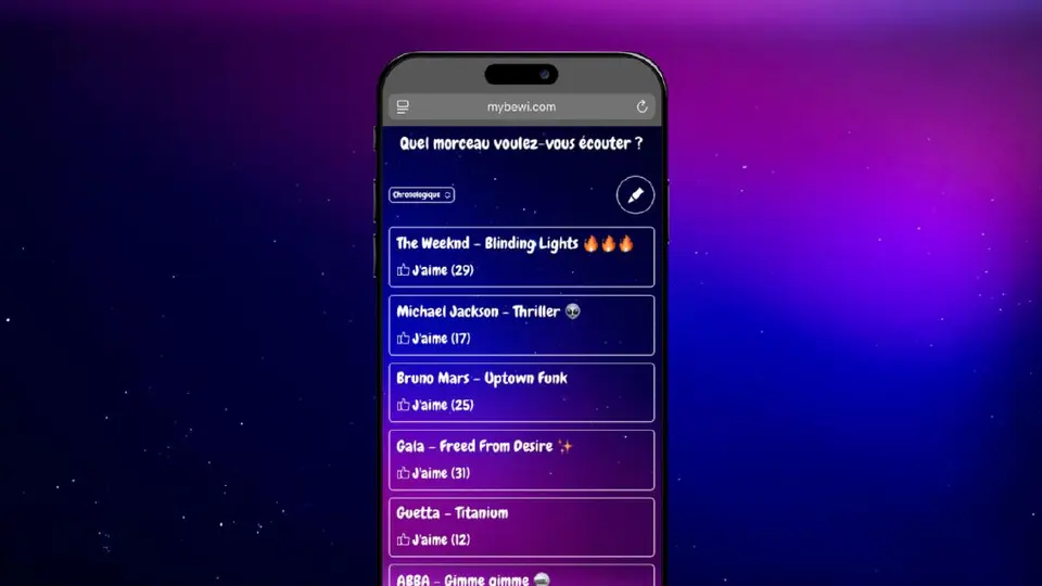 Playlist collaborative en soirée