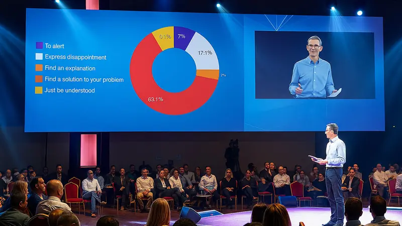 Résultats d’un sondage en direct en graphique circulaire