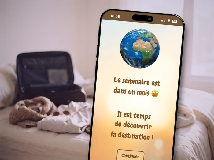 Aperçu de Reveal Destination sur smartphone